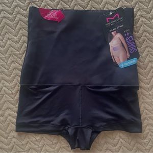 Maidenform Self Expressions High Waist Boyshort Firm Size Large  Black